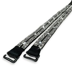 Jaqueline Kent Black Rhinestone Bra Straps